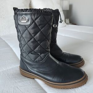 Coach Black Quilted Boots